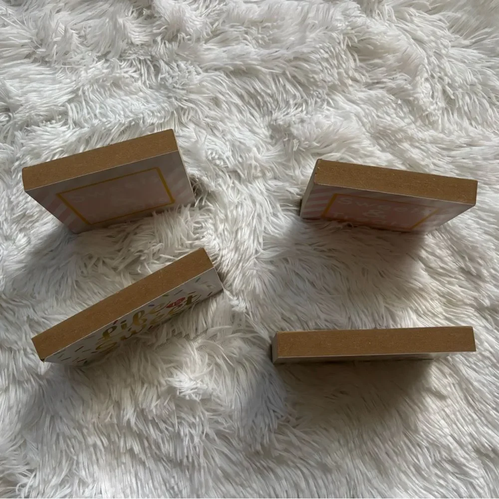 Wood Party Decor Blocks Life is Sweet Sweets & Treats Bundle of‎ 4 Girly Bakery